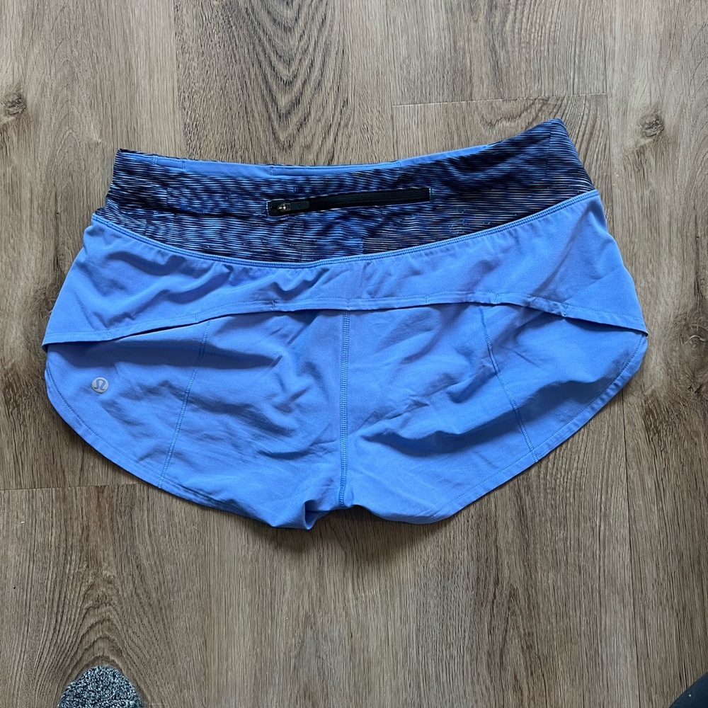 Lululemon periwinkle speed up shorts